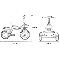 Thumbnail for KIDS IMPORTED TRICYCLE WITH BUCKET AND LEATHER SEAT