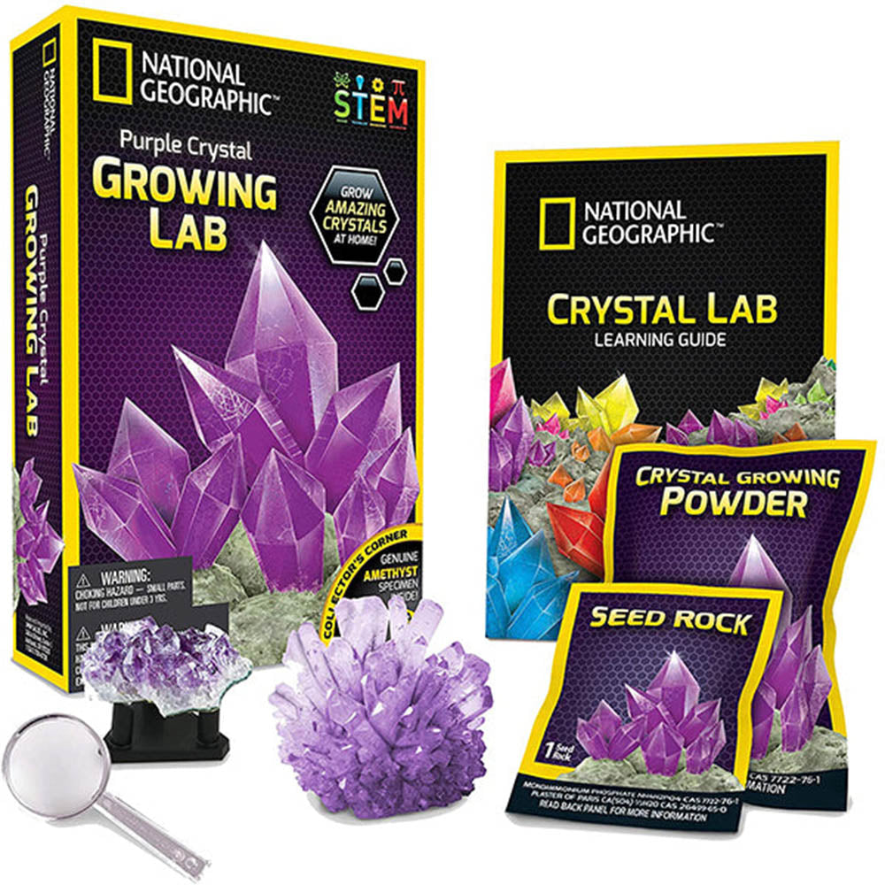 NATIONAL GEOGRAPHIC PURPLE CRYSTAL SET FOR GROWING SCIENCE