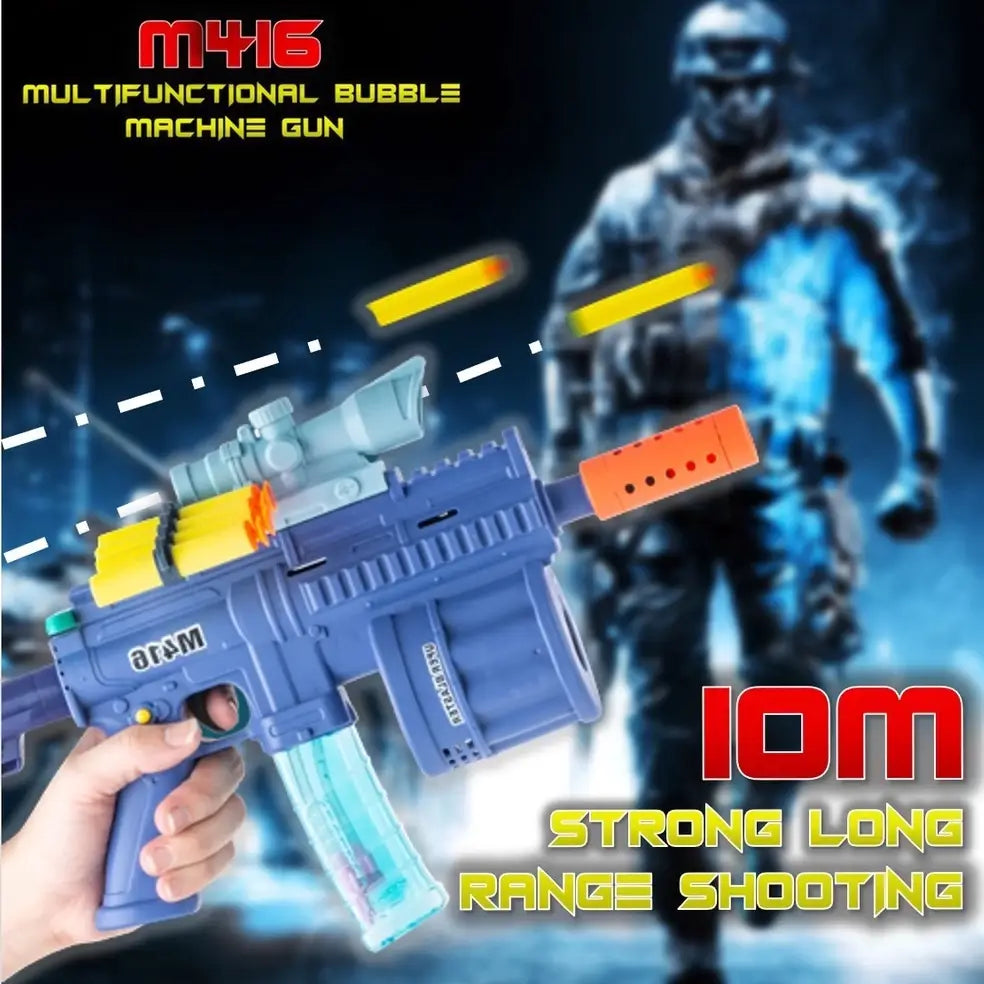 M416 ELECTRIC BUBBLE GUN SOFT BULLET WITH LIGHT & SOUND