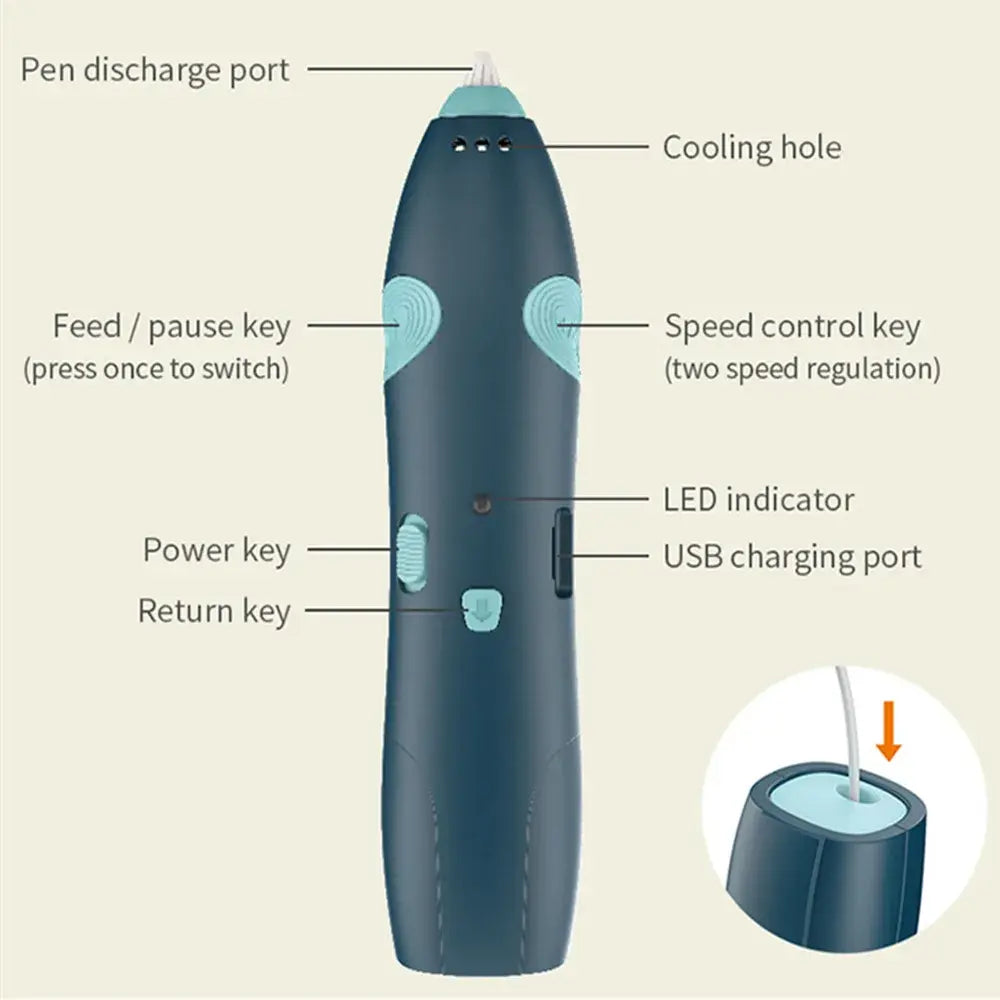 WIRELESS 3D DRAWING PRINTING PENCIL WITH PLA FILAMENTS