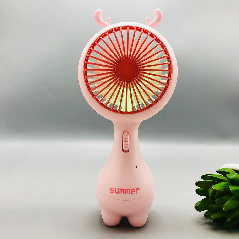 RECHARGEABLE HANDHELD COLORFUL LIGHTS COOLING FAN