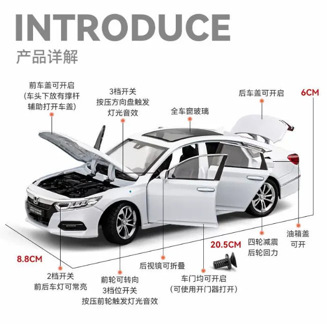 1:24 HONDA ACCORD ALLOY DIECAST MODEL