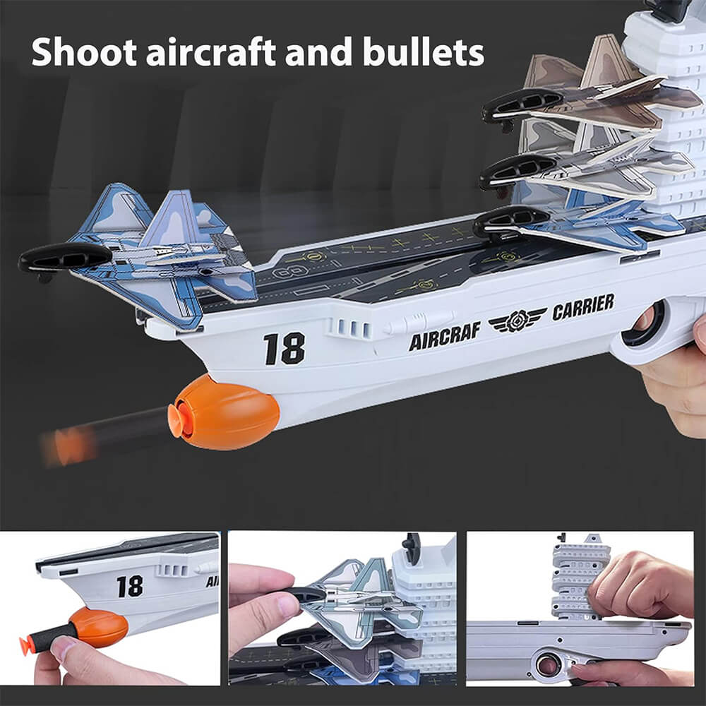 2 IN 1 AIRCRAFT CARRIER CATAPULT & SHOTING FIGHTER