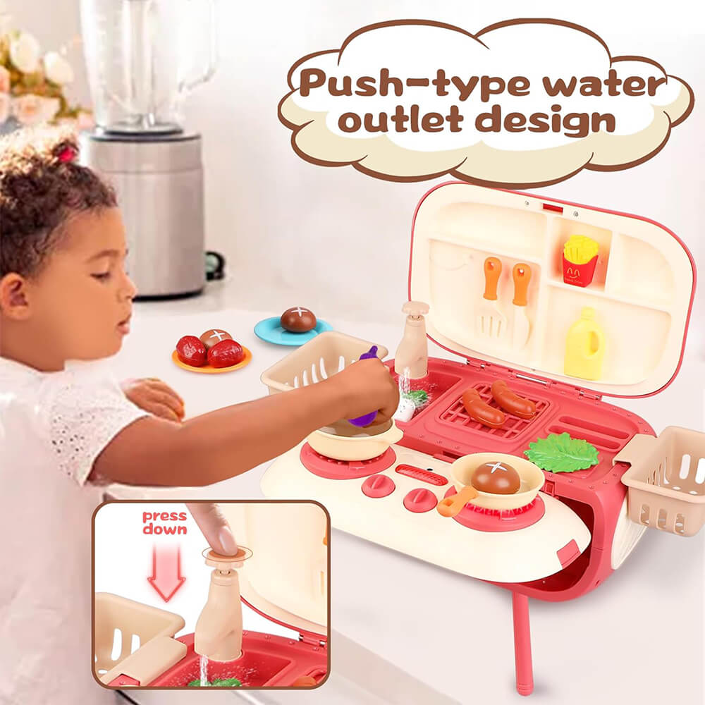 29 PCS 2 IN 1 STEREO KITCHEN PLAY SET FOR KIDS