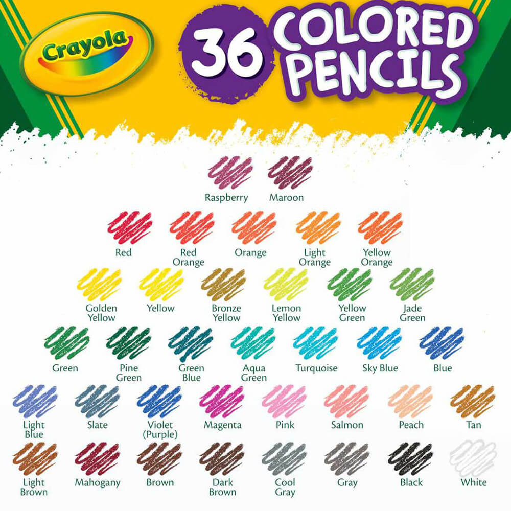 CRAYOLA COLORED PENCILS PACK OF 36