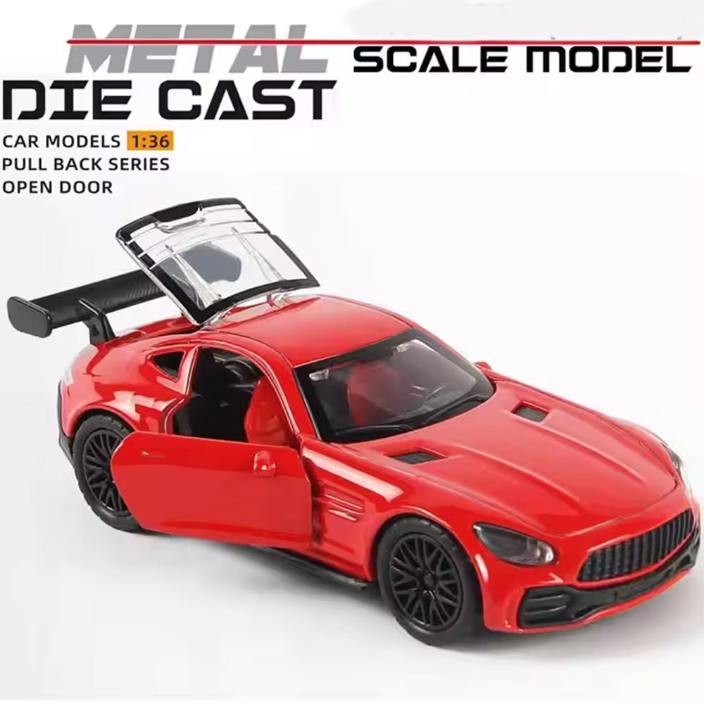 1:36 PULL BACK MERCEDES AMG GT BRABUS DIECAST METAL ALLOY CAR