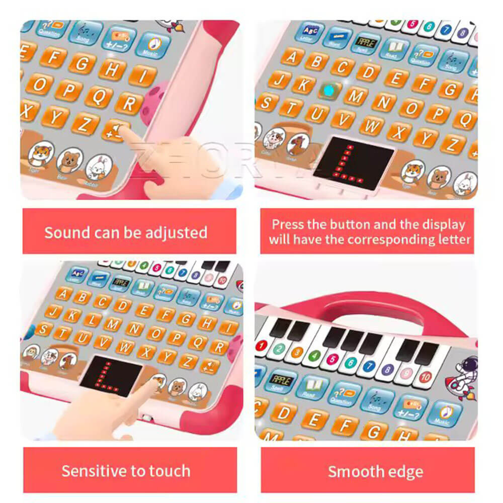 EDUCATIONAL ENGLISH LED SCREEN LIGHTING LEARNING LAPTOP