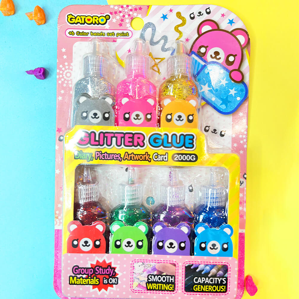 PACK OF 7 - GLITTER GLUE FOR KIDS