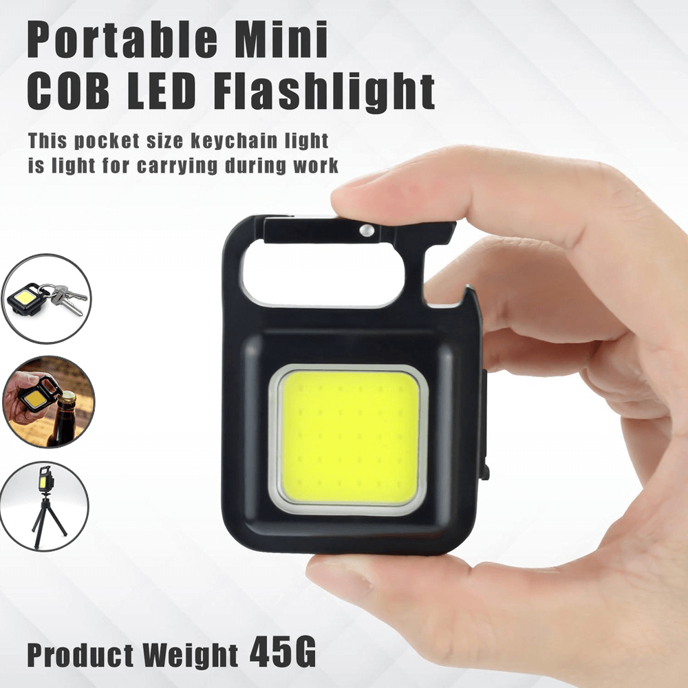 METAL COB RECHARGEABLE KEYCHAIN LIGHT