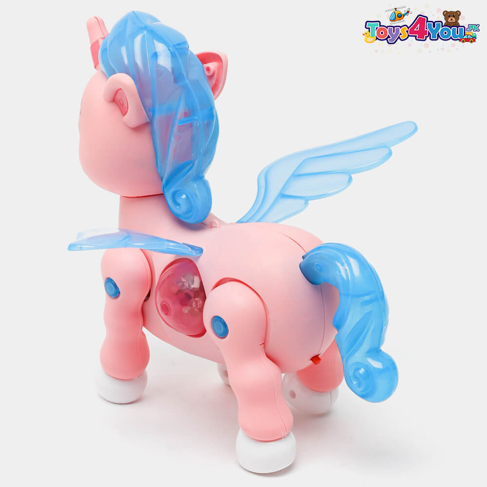 RAINBOW MUSICAL UNICORN WALKING HORSE