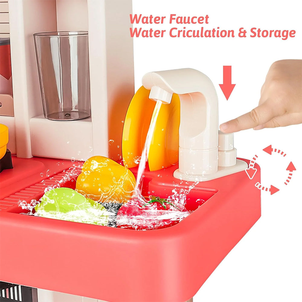 REALISTIC KITCHEN PLAYSET LIGHTS & SOUNDS WITH LOTS OF KITCHEN ACCESSORIES