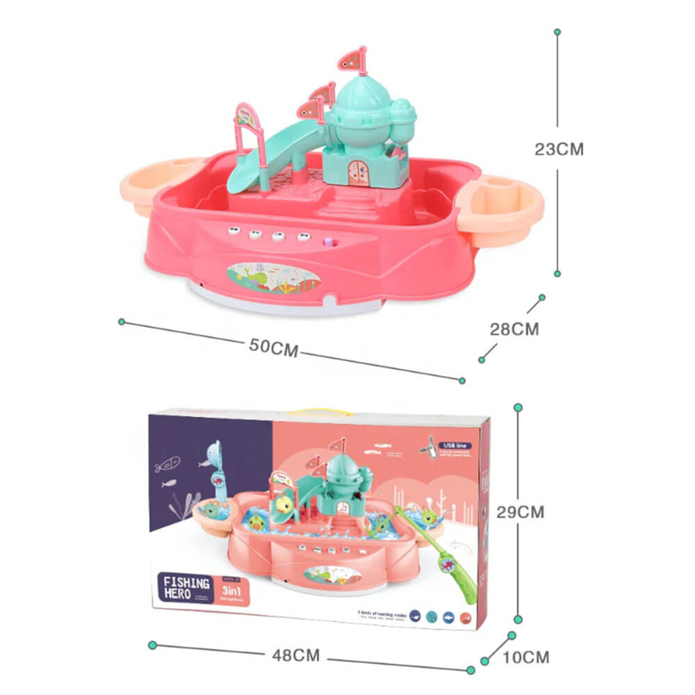 3 IN 1 DUCK SLIDE & FISHING GAME