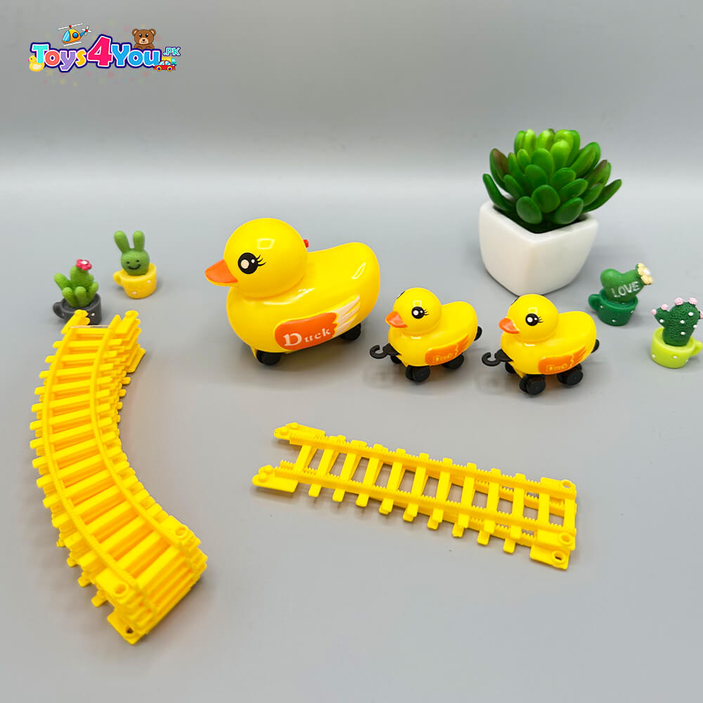 YELLOW DUCK ELECTRIC RAIL TOY FOR KIDS