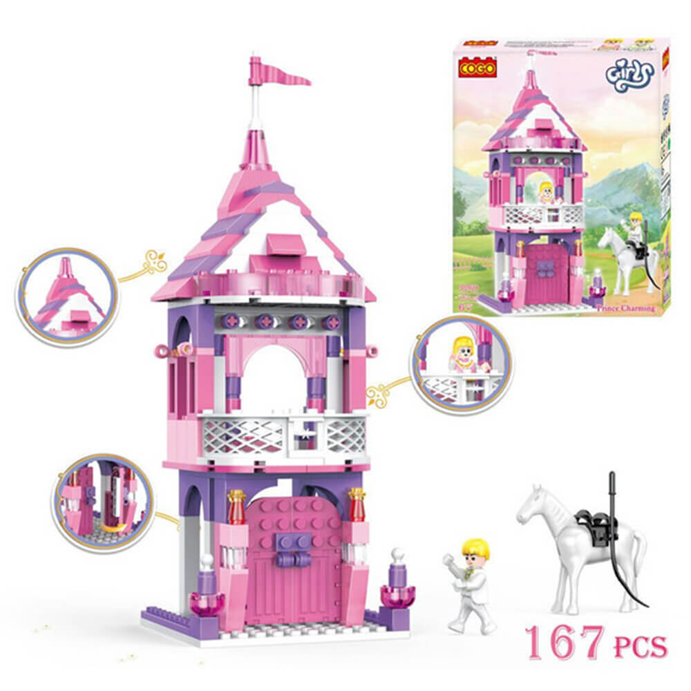 COLORFUL COGO BUILDING PRINCE & PRINCESS CASTLE