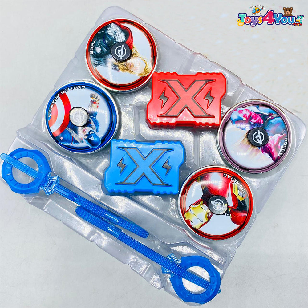 4PCS METAL AVENGER BEYBLADE SET