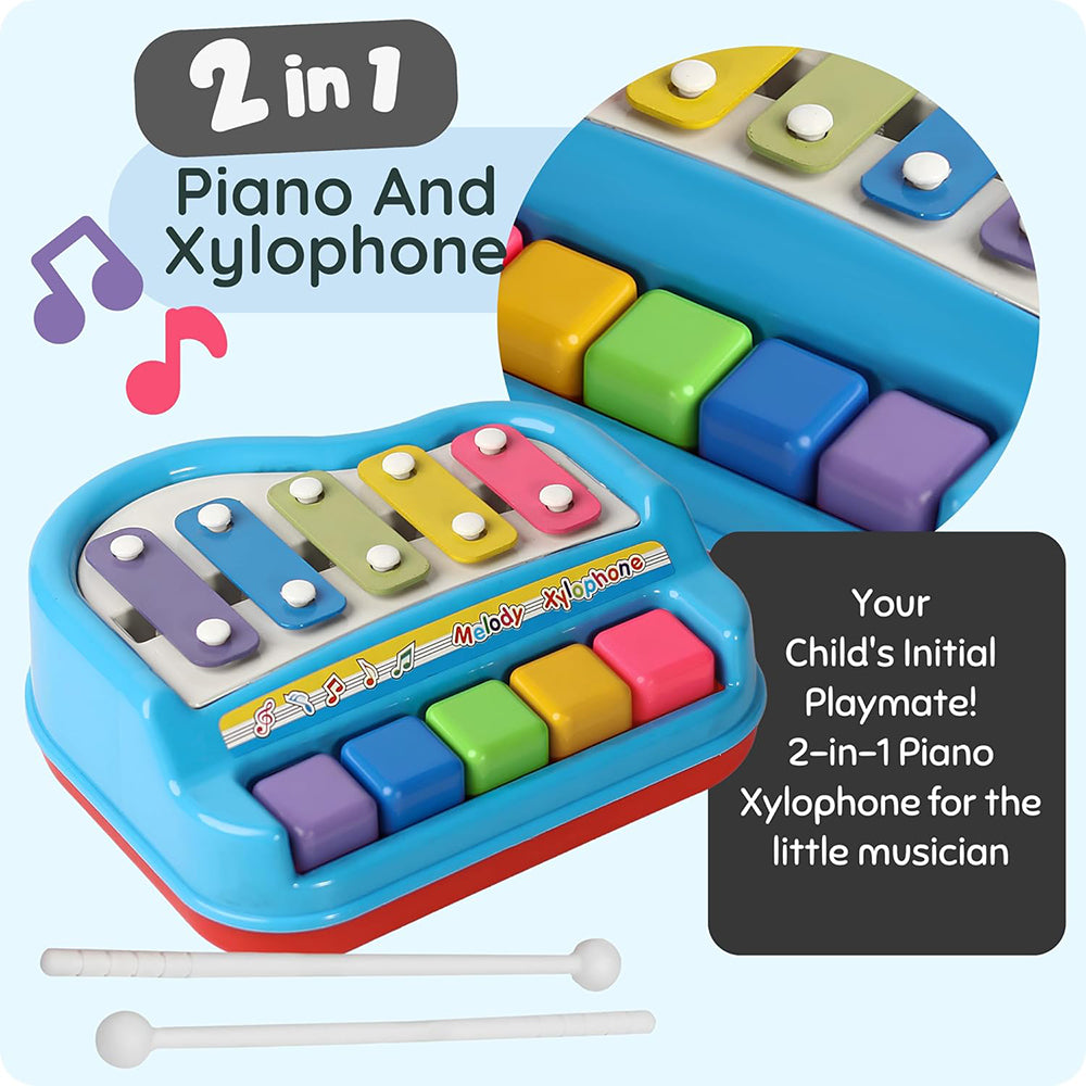 2 IN 1 PIANO & XYLOPHONE