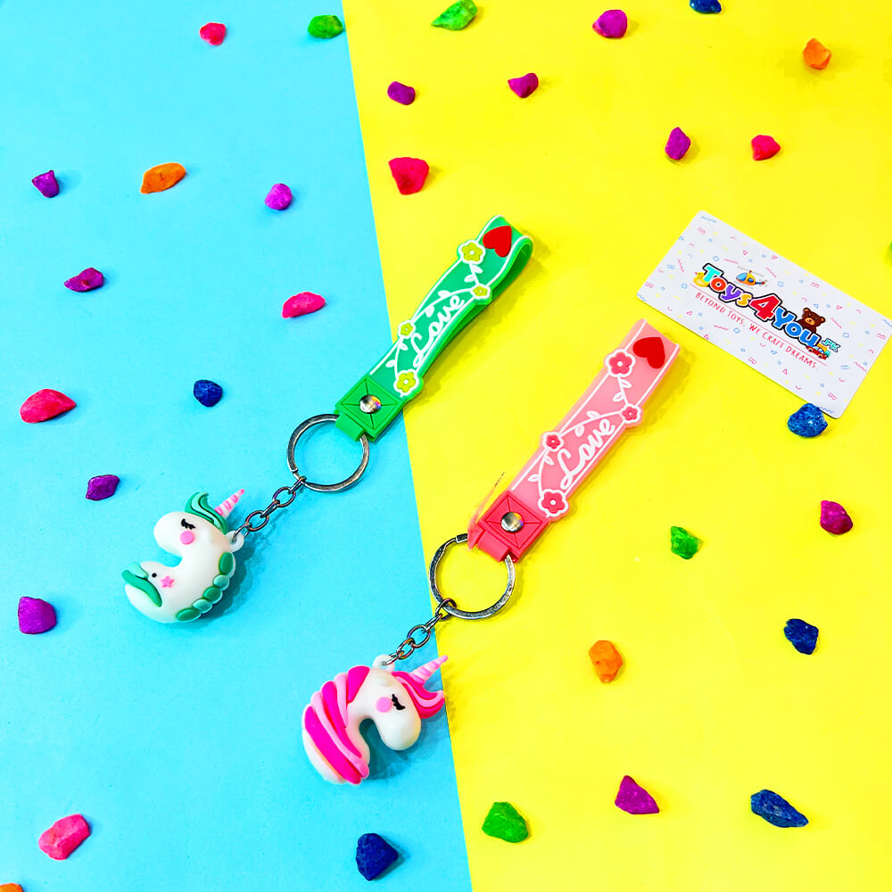 PREMIUM UNICORN RUBBER KEYCHAIN