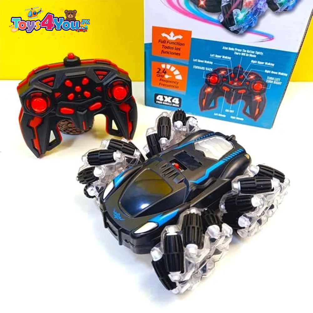 DOUBLE SIDED STUNT REMOTE CONTROL CAR WITH LIGHTS