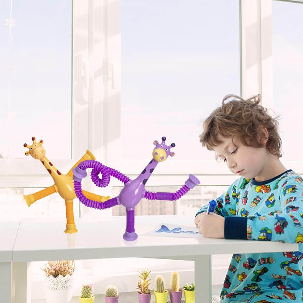 TELESCOPIC SUCTION CUP GIRAFFE TOY