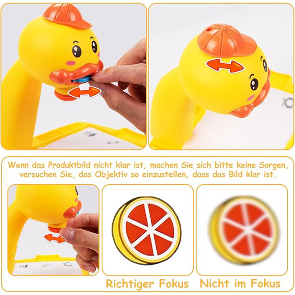 CUTE DUCK DRAWING PROJECTOR WITH LIGHT & MUSIC