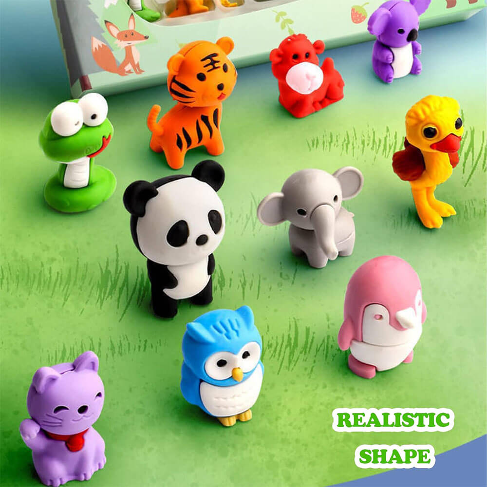 CUTE CARTOON MULTIPLE DESIGN ERASER SET