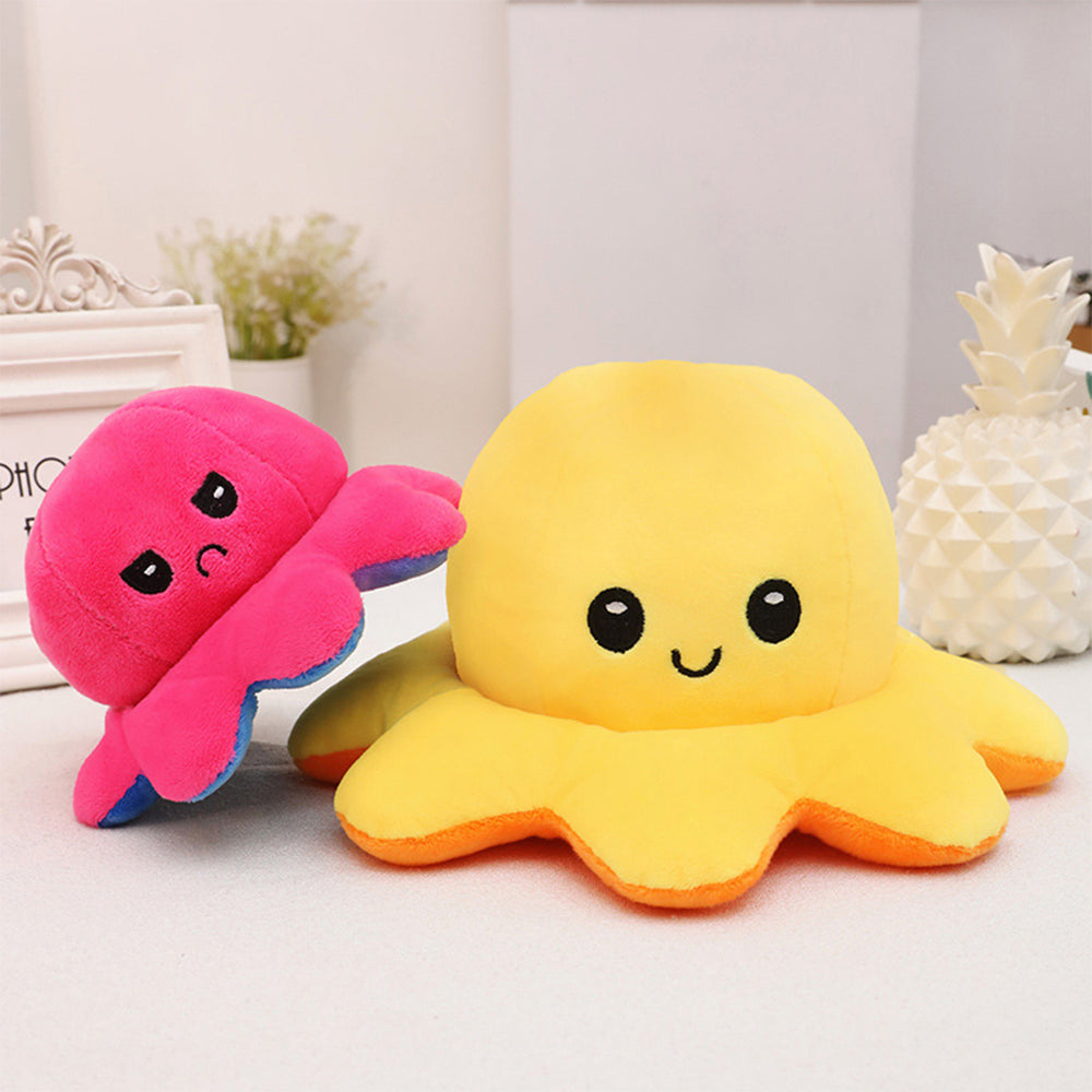 CUTE REVERSIBLE OCTOPUS HAPPY & SAD PLUSH TOY