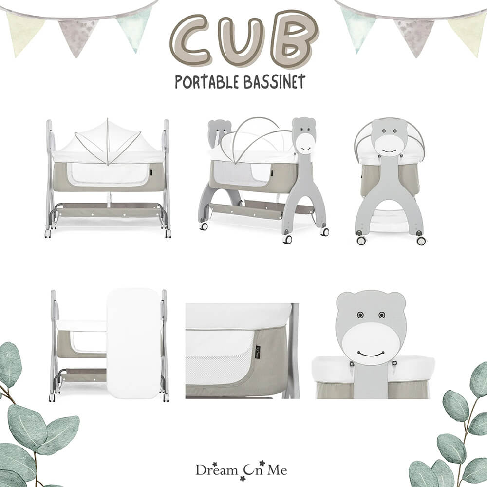 NEWBORN BABY CRADLE WITH CUTE BEAR DESIGN