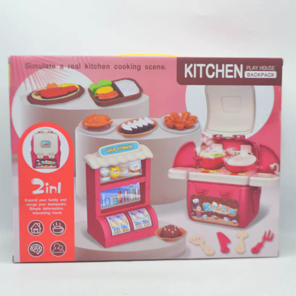 2 IN 1 SIMULATED KITCHEN SET BACKPACK