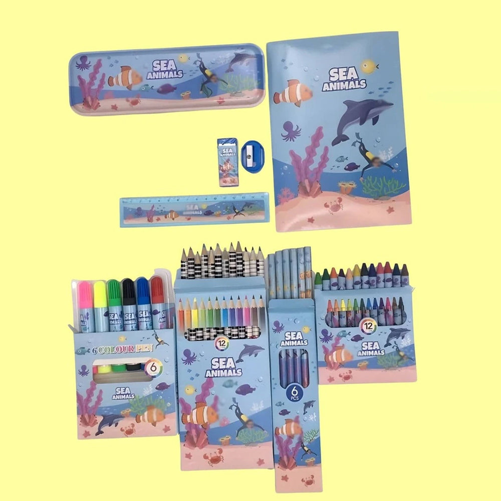 SEA ANIMALS THEME STATIONARY SET