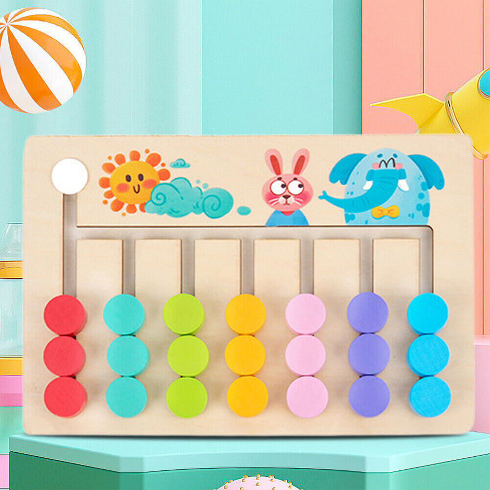 7 COLOR LEARNING EDUCATIONAL WOODEN PUZZLE GAME