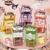Thumbnail for DOUBLE STRAW HIGH QUALITY WATER BOTTLE - 520ML