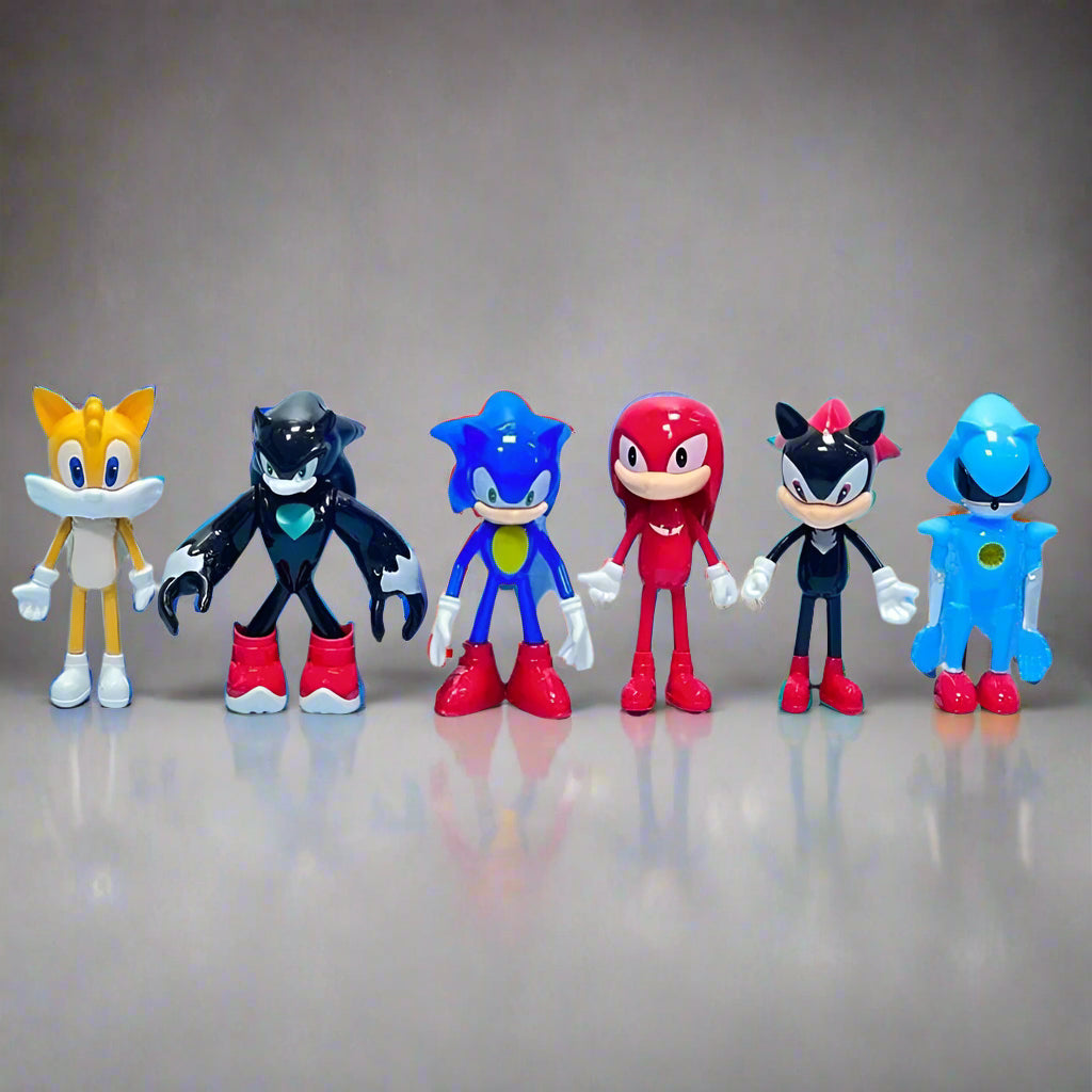 SONIC THE HEDGEHOG ACTION FIGURE - 6 PCS