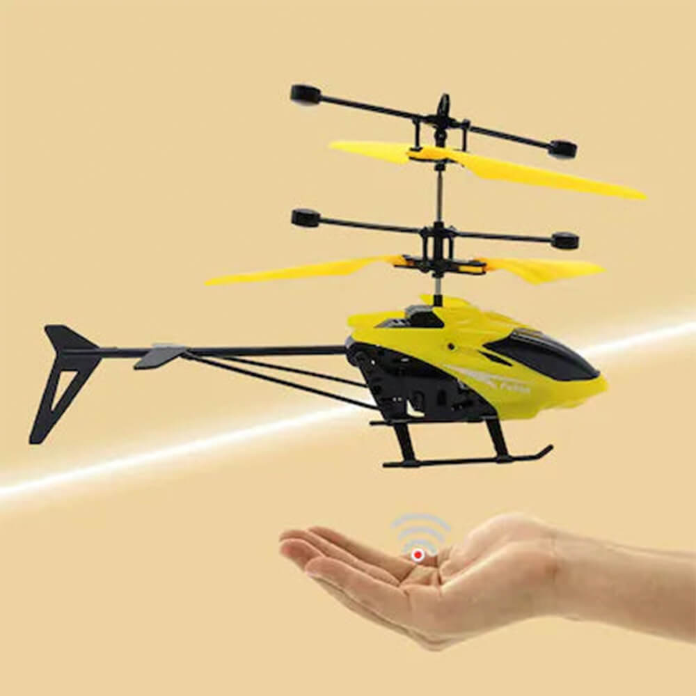 FLYING HELICOPTER WITH FALL SENSOR