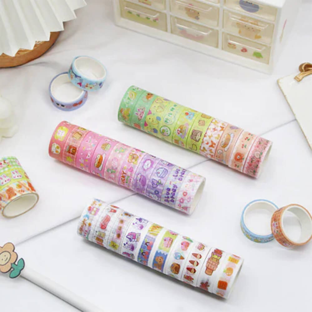 60 ROLLS SET CUTE CARTOON WASHI TAPE SET