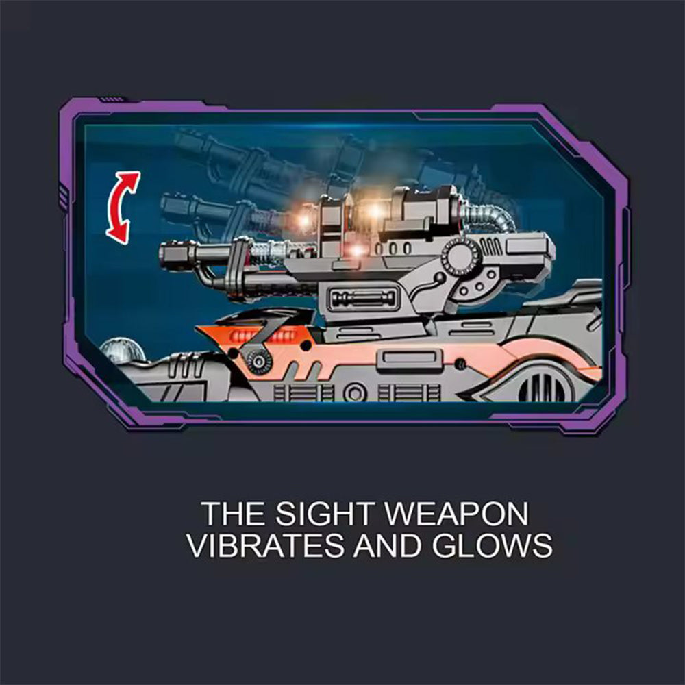 BATTERY OPERATED TOY GUN WITH ELECTRIC FLASH LIGHT