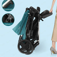 Thumbnail for BIG SIZE TWIN BABY FOLDABLE STROLLER