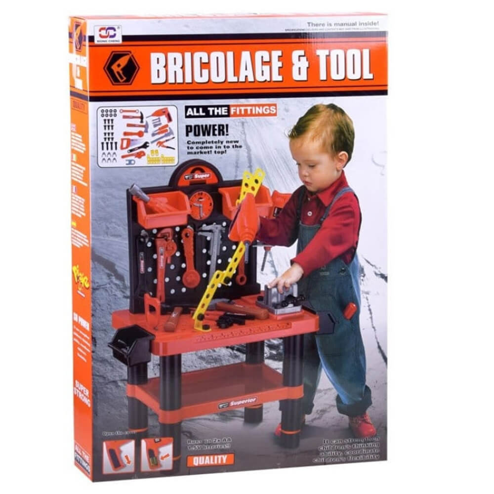 BRICOLAGE AND TOOLS MULTIFUNCTIONAL PLAYSET FOR KIDS