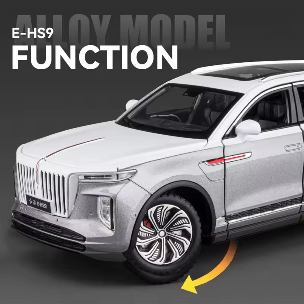 1 :24 HONGQI E-HS9 ALLOY DIECAST MODEL WITH SMOKE