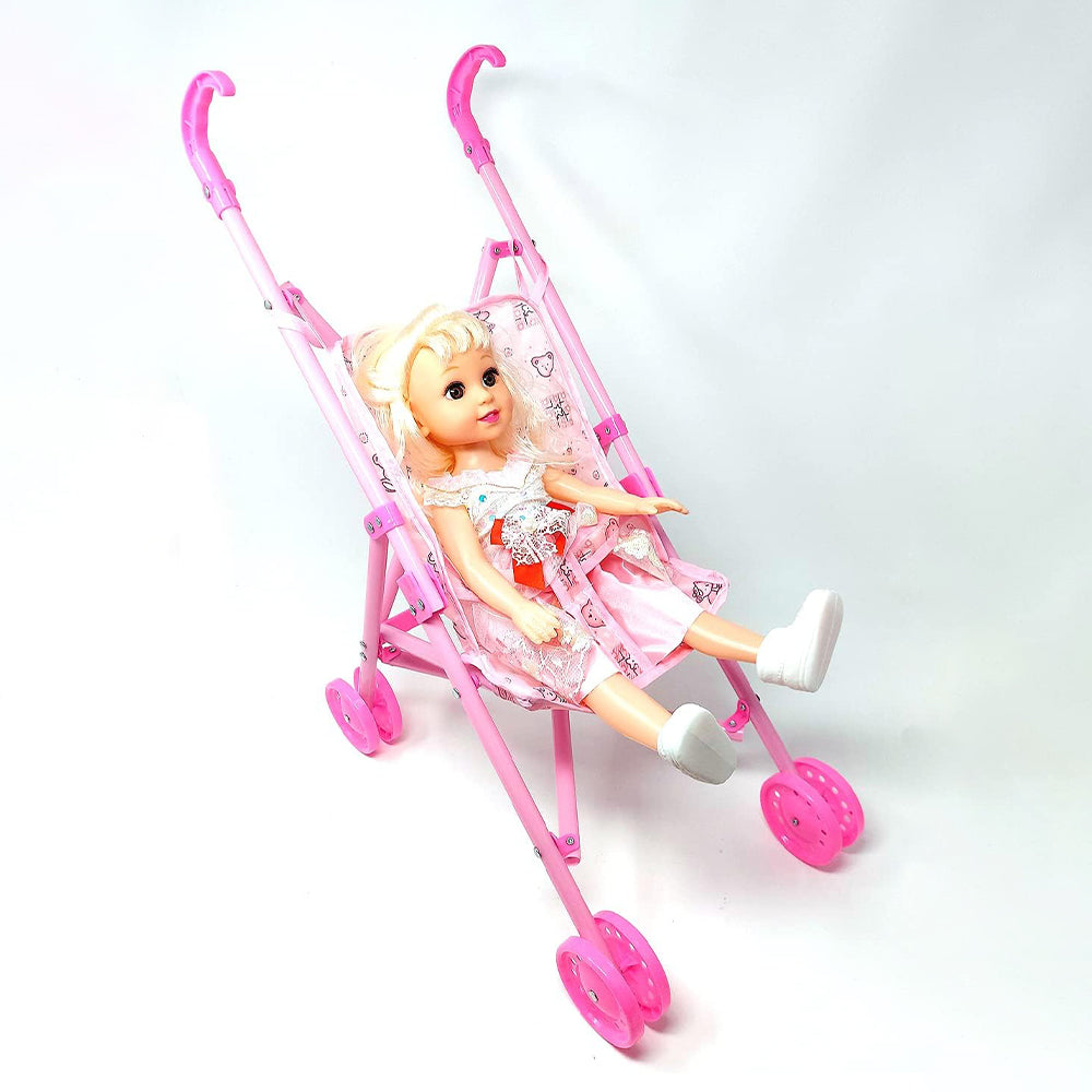 PREMIUM DOLL'S PRAM WITH DOLL