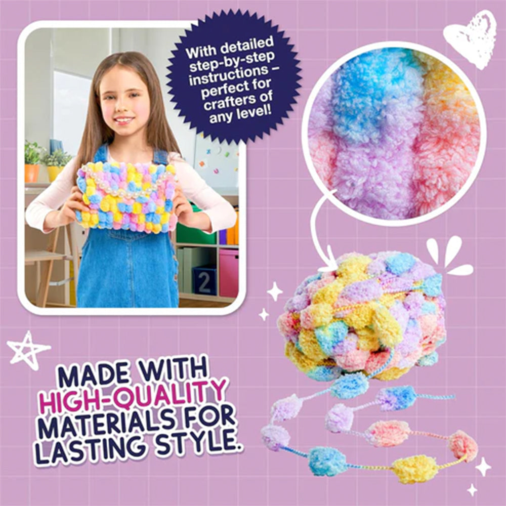 DIY CRAFTING POMPOM PURSE FOR KIDS