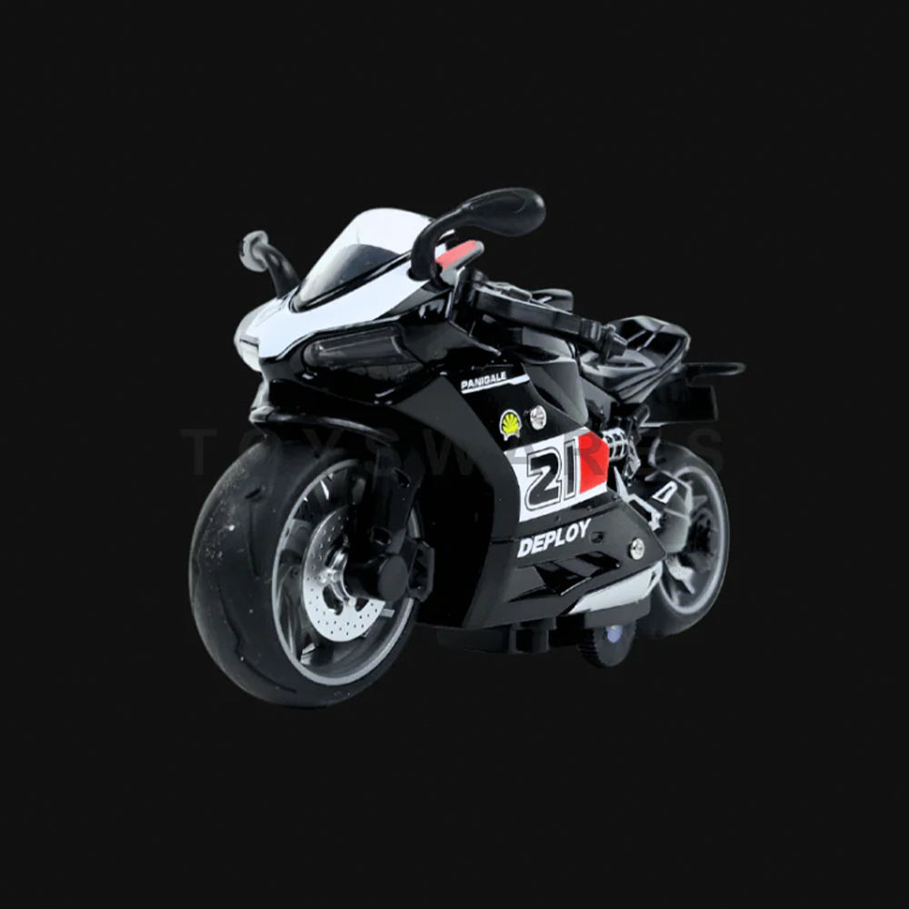 1:14 SCALE DIECAST PULL BACK MOTORCYCLE