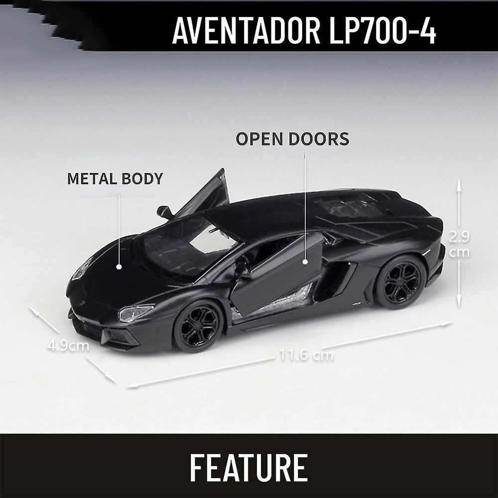 1:36 PULL BACK LAMBORGHINI AVENTADOR LP750-4 SV DIECAST METAL ALLOY CAR