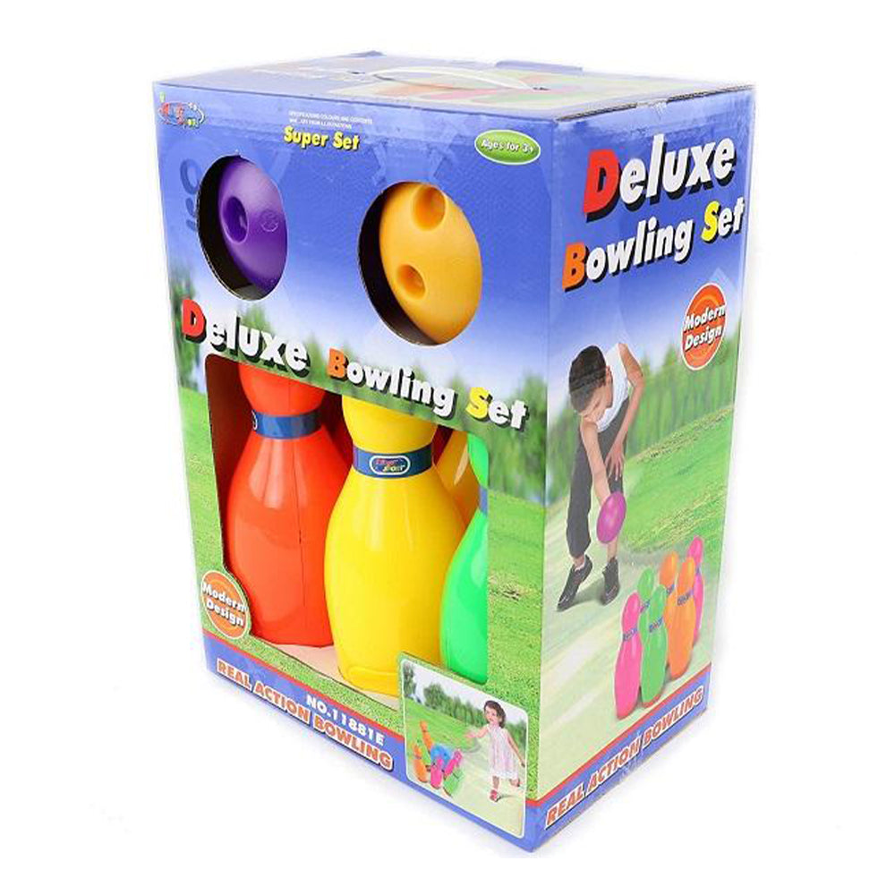 BOWLING SET TOY FOR KIDS 6 PINS & 2 BALLS