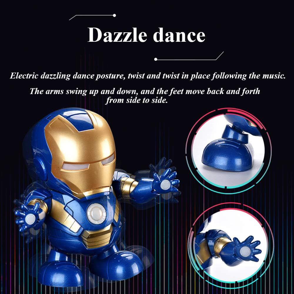 IRON MAN DANCING ROBOT WITH LIGHT & MUSIC TOY FOR KIDS