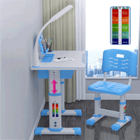 Thumbnail for KIDS STUDY TABLE & CHAIR WITH LIGHT LAMP & BOOK STAND