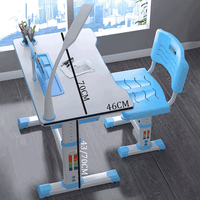 Thumbnail for KIDS STUDY TABLE & CHAIR WITH LIGHT LAMP & BOOK STAND