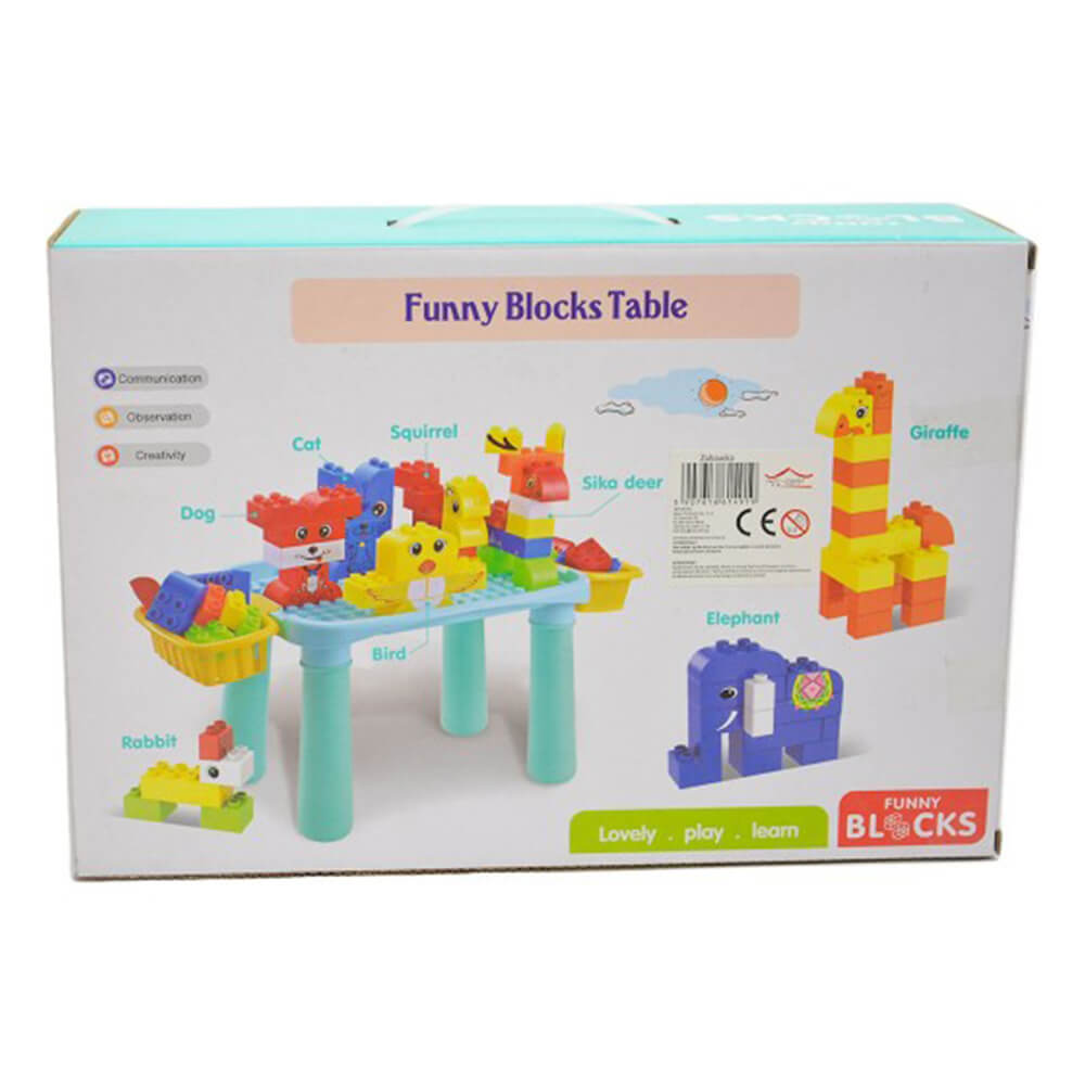 53-PIECES FUNNY BLOCKS TABLE FOR KIDS