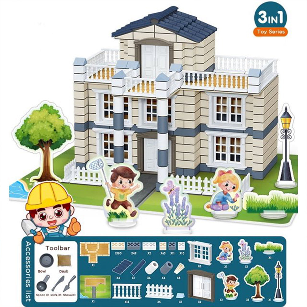 3-IN-1 603 PCS KIDS VILLA SET