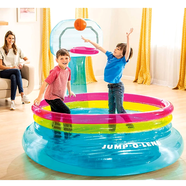 INTEX JUMP - O - LENE RING BOUNCER WITH BASKET BALL SHOOTING HOOP - 48265