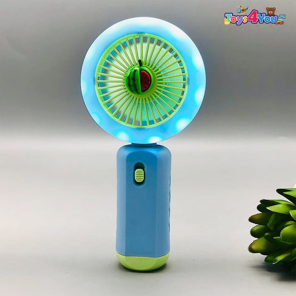 RECHARGEABLE MINI HANDHELD LED LIGHTING FAN